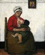 Jakob Smits Great Red Maternity France oil painting artist